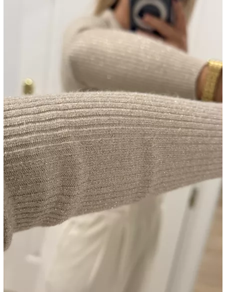 Body de punto dorado con botones