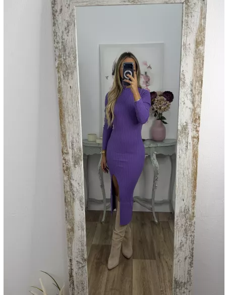 Vestido Loreto de punto morado