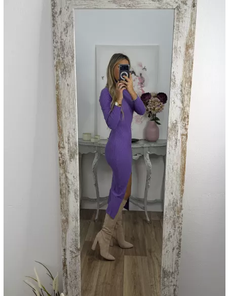 Vestido Loreto de punto morado