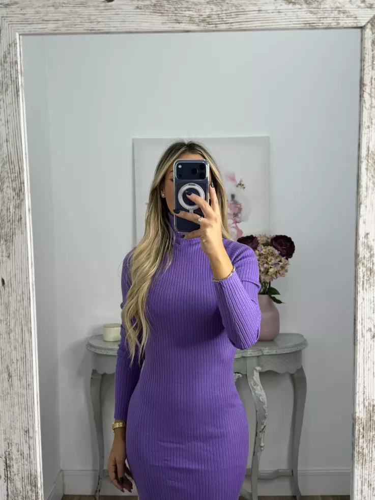 Vestido Loreto de punto morado