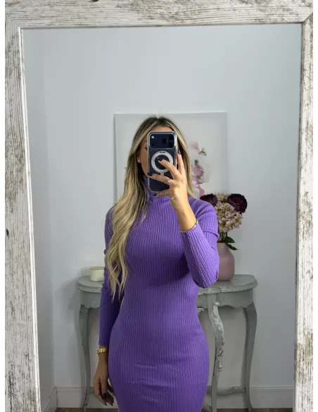 Vestido Loreto de punto morado