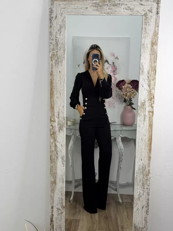 Pantalón tiro alto negro