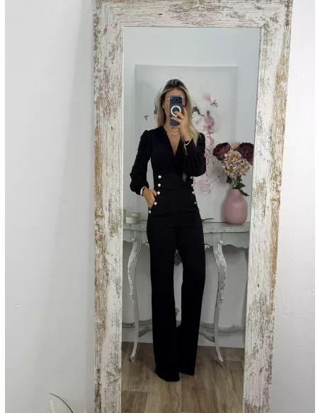 Pantalón tiro alto negro