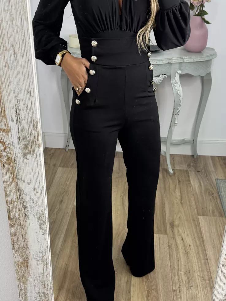 Pantalón tiro alto negro