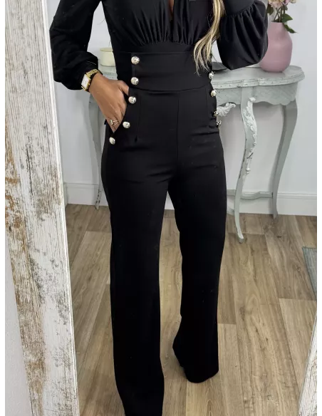 Pantalón tiro alto negro