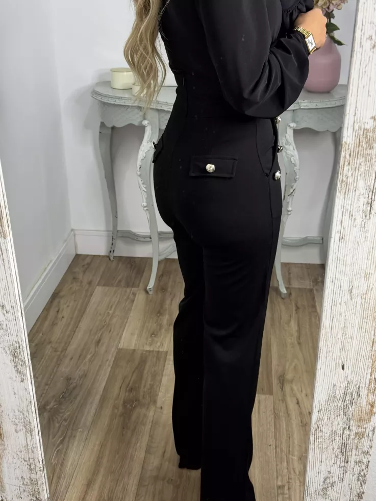 Pantalón tiro alto negro