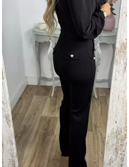 Pantalón tiro alto negro