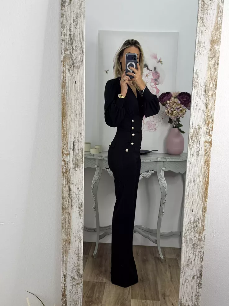 Pantalón tiro alto negro