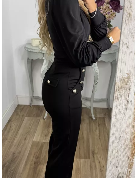 Pantalón tiro alto negro