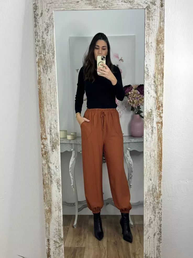 Pantalón Helena teja
