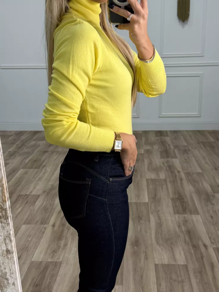 Jersey Deep cuello alto amarillo