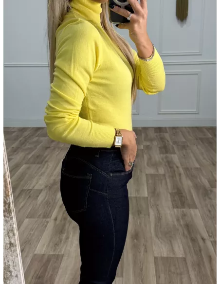 Jersey Deep cuello alto amarillo