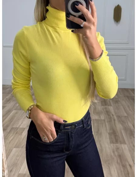 Jersey Deep cuello alto amarillo