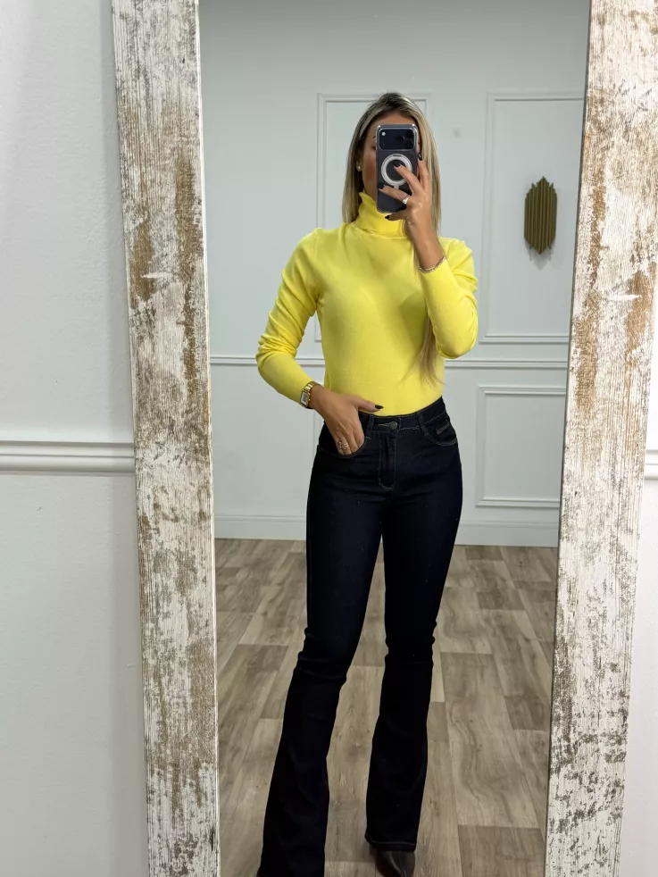 Jersey Deep cuello alto amarillo