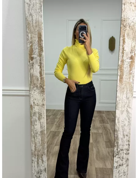 Jersey Deep cuello alto amarillo