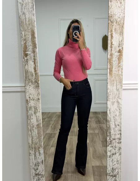 Jersey Deep cuello alto rosa
