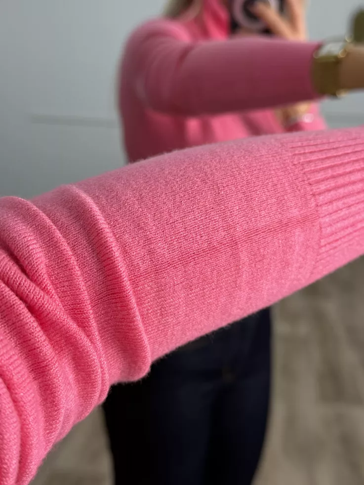 Jersey Deep cuello alto rosa