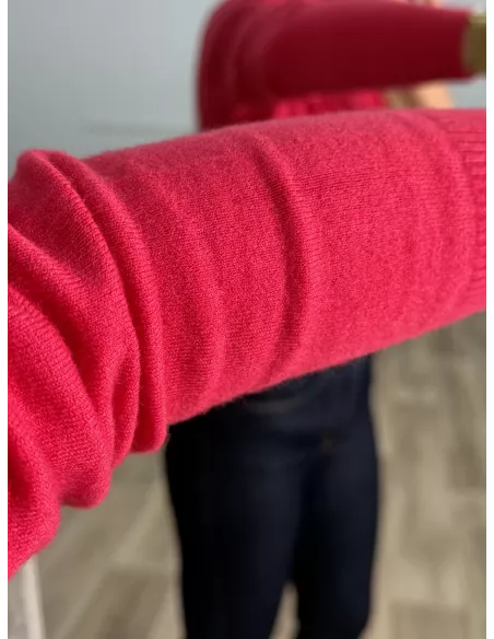 Jersey Deep cuello alto fresa