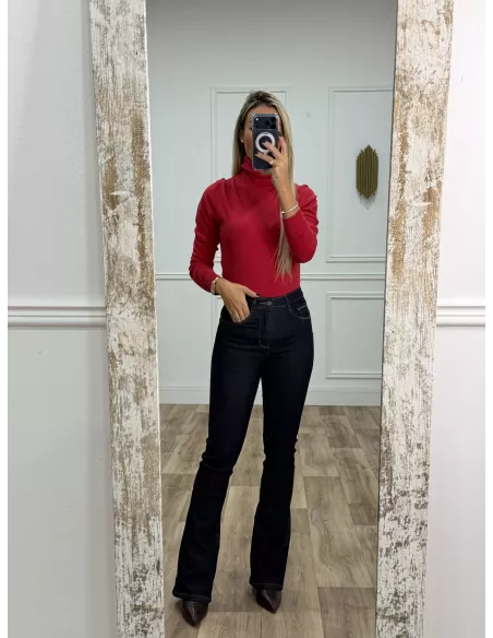 Jersey Deep cuello alto fresa