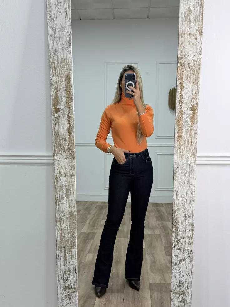 Jersey Deep cuello alto naranja