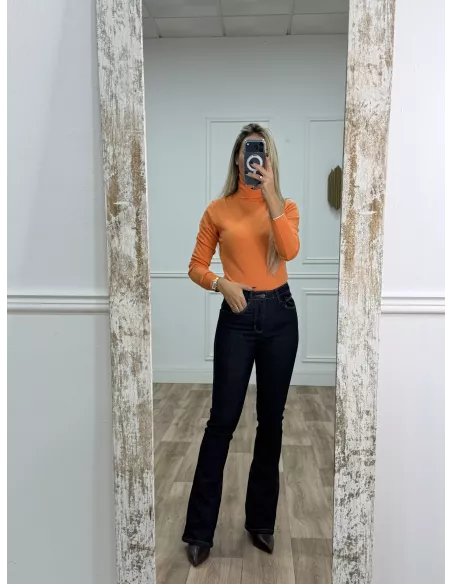 Jersey Deep cuello alto naranja