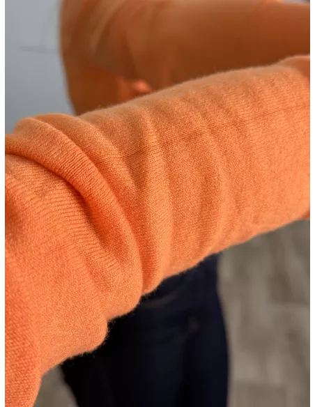 Jersey Deep cuello alto naranja