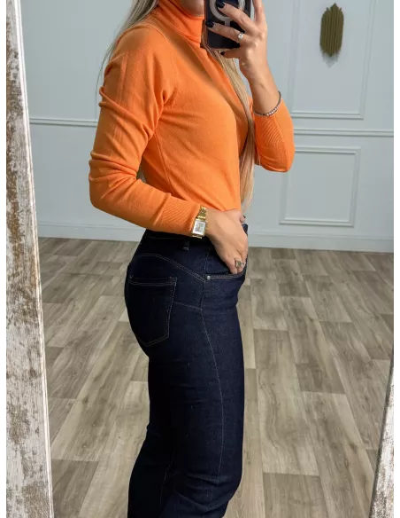 Jersey Deep cuello alto naranja