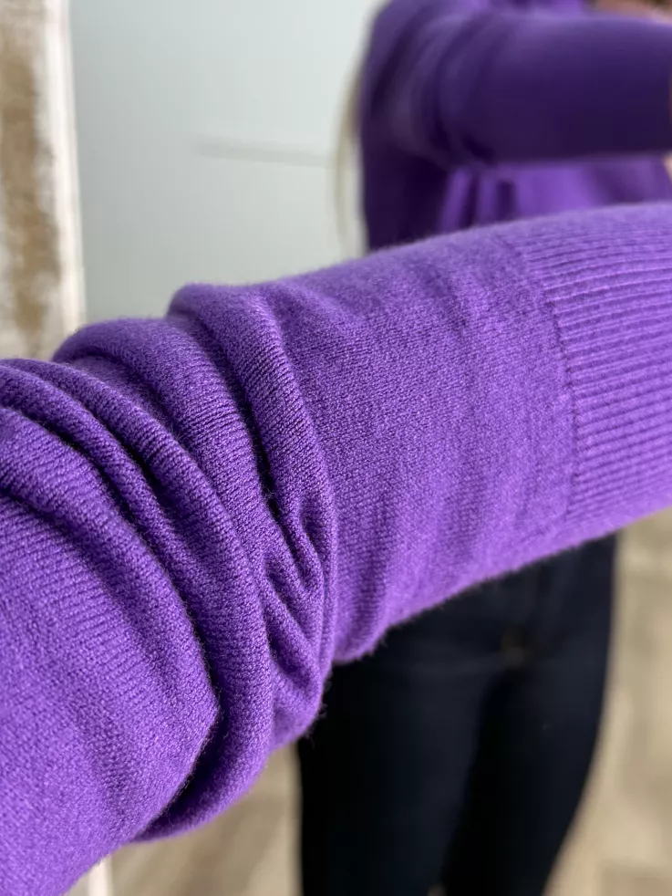 Jersey Deep cuello alto morado