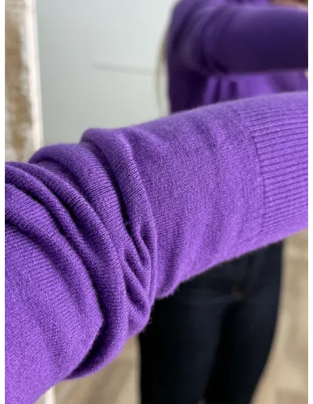 Jersey Deep cuello alto morado
