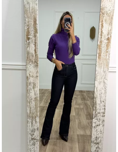 Jersey Deep cuello alto morado