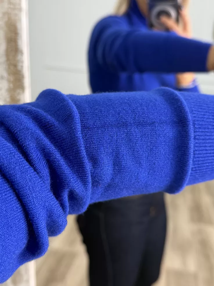 Jersey Deep cuello alto azul klein