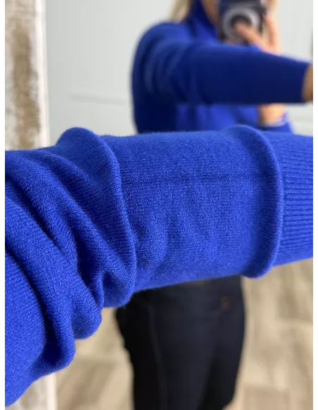 Jersey Deep cuello alto azul klein