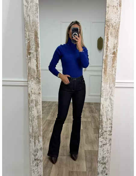 Jersey Deep cuello alto azul klein