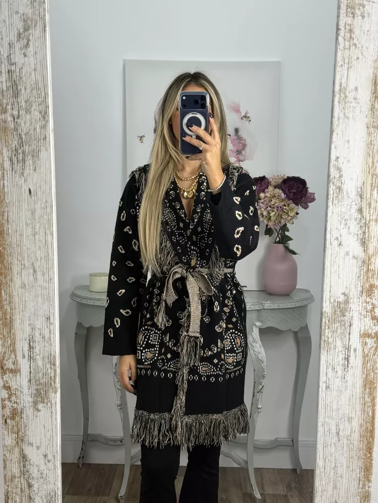 Cardigan Boston negro