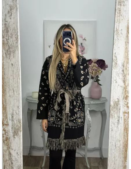 Cardigan Boston negro