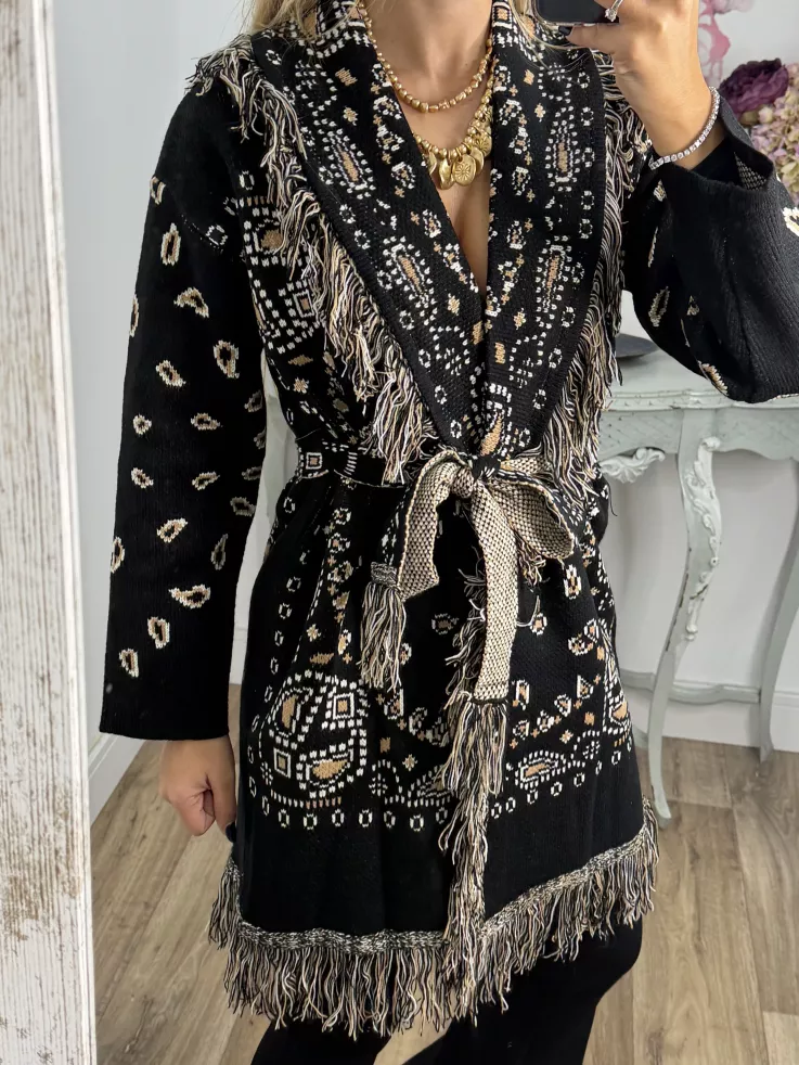 Cardigan Boston negro