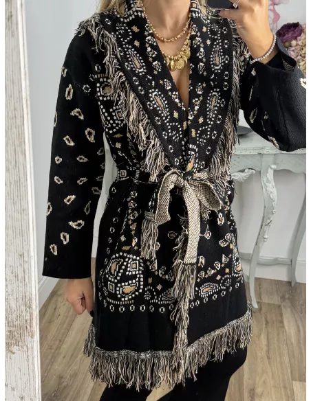 Cardigan Boston negro