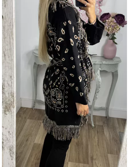 Cardigan Boston negro