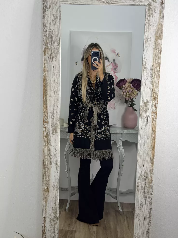 Cardigan Boston negro