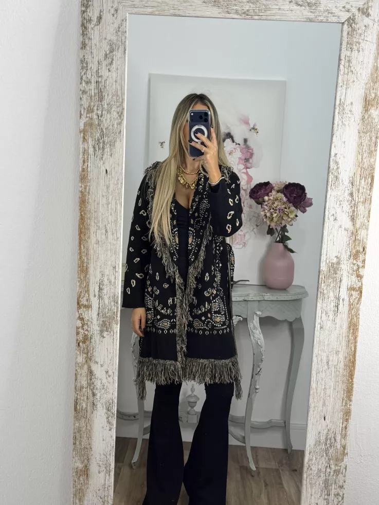 Cardigan Boston negro