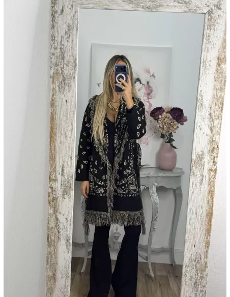 Cardigan Boston negro