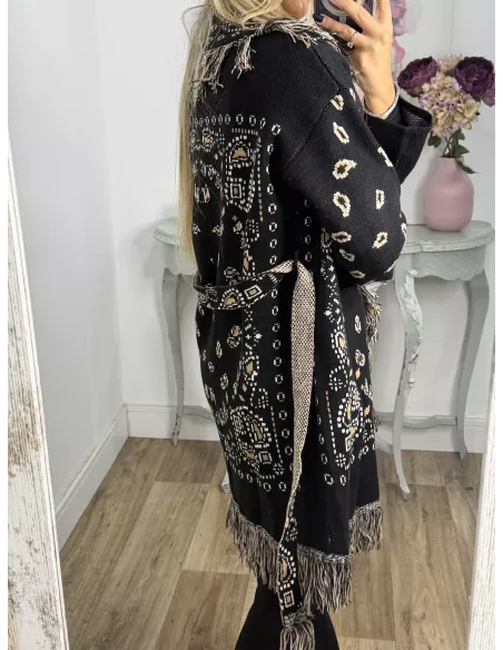 Cardigan Boston negro