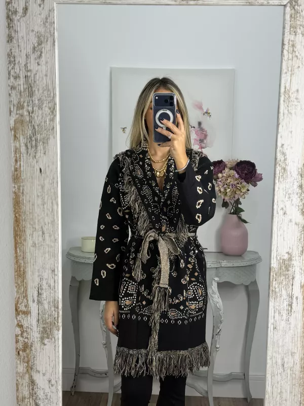 Cardigan Boston negro