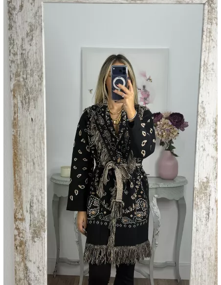 Cardigan Boston negro