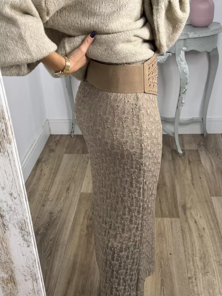 Falda Lena taupe