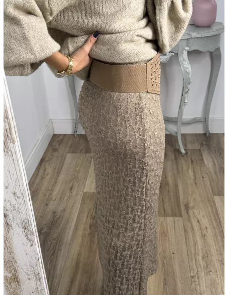 Falda Lena taupe