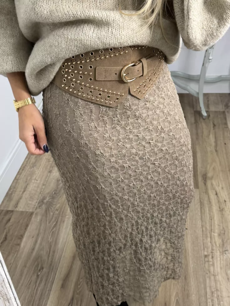 Falda Lena taupe