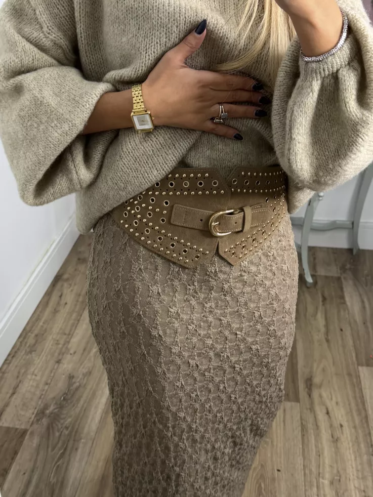 Cinturón  Sernit taupe