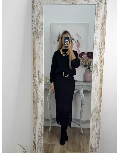 Falda Lena negra
