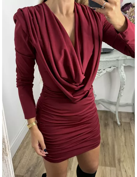 Vestido René burdeos